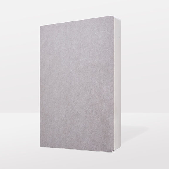 Grey notebook with fine stone texture