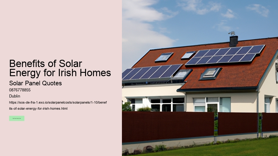 Benefits of Solar Energy for Irish Homes