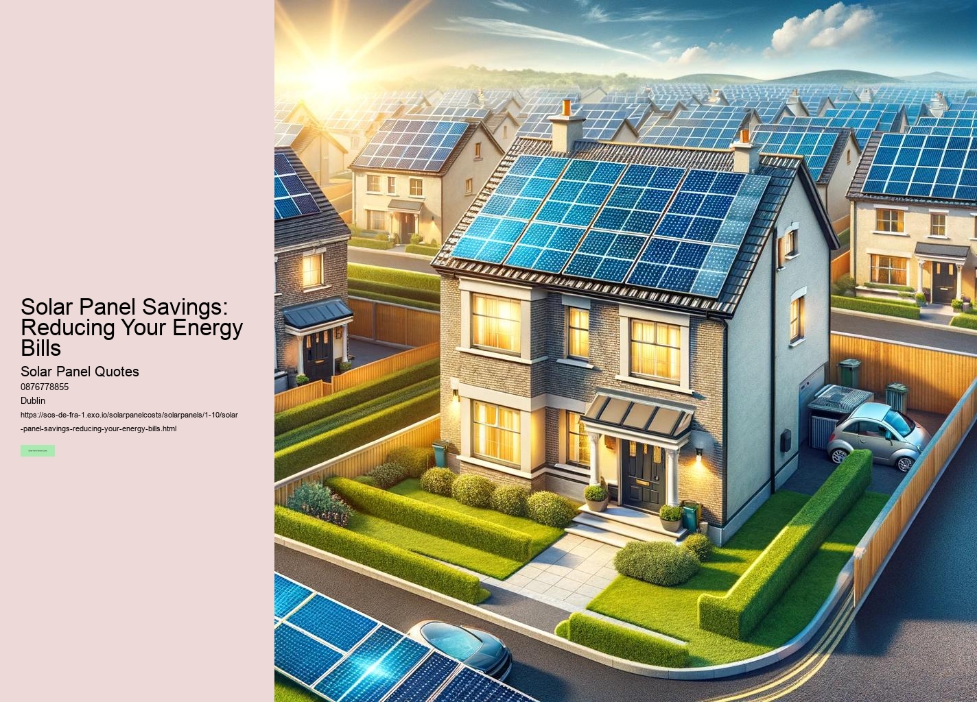 The Cost of Solar Panels for Different House Sizes in Ireland