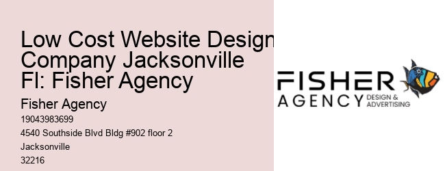 Low Cost Website Design Company Jacksonville Fl: Fisher Agency